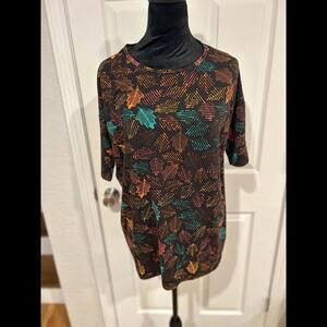 LuLaRoe Black Fall Theme Oversized Tunic Size XXS